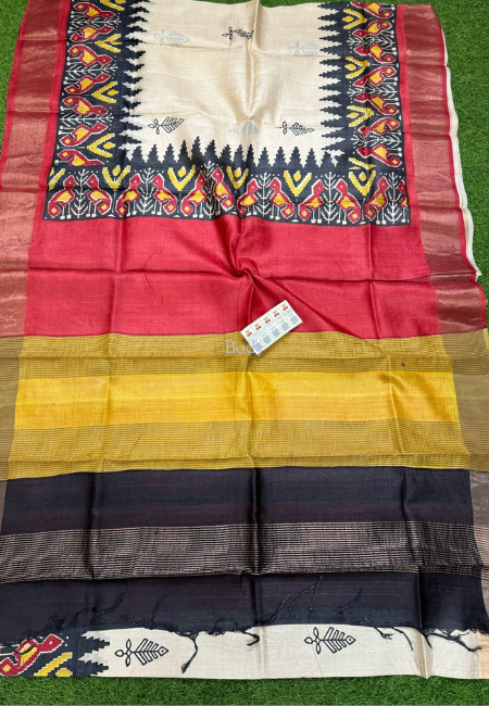 Pure Tussur Silk Saree